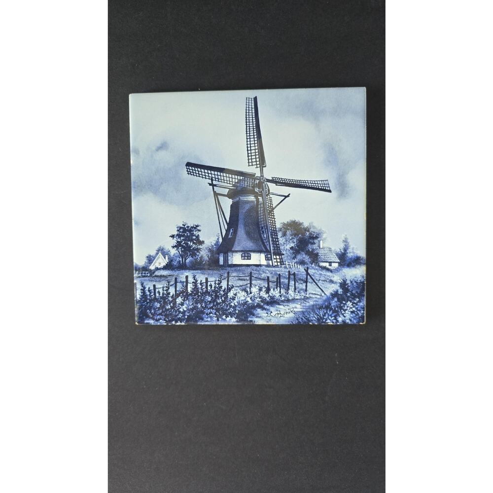 MOSA Delft Blue White Windmill Ceramic Tile Backsplash 6x6 Holland Kitchen Wall
